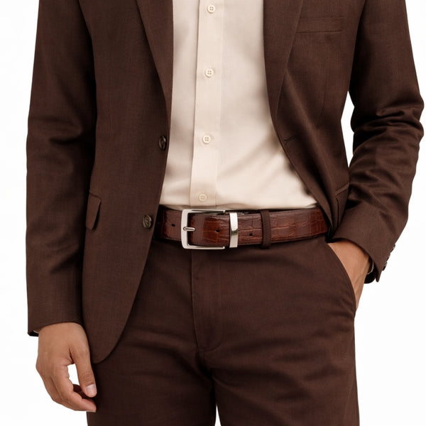 Adrian Croco Reversible Formal Leather Belt