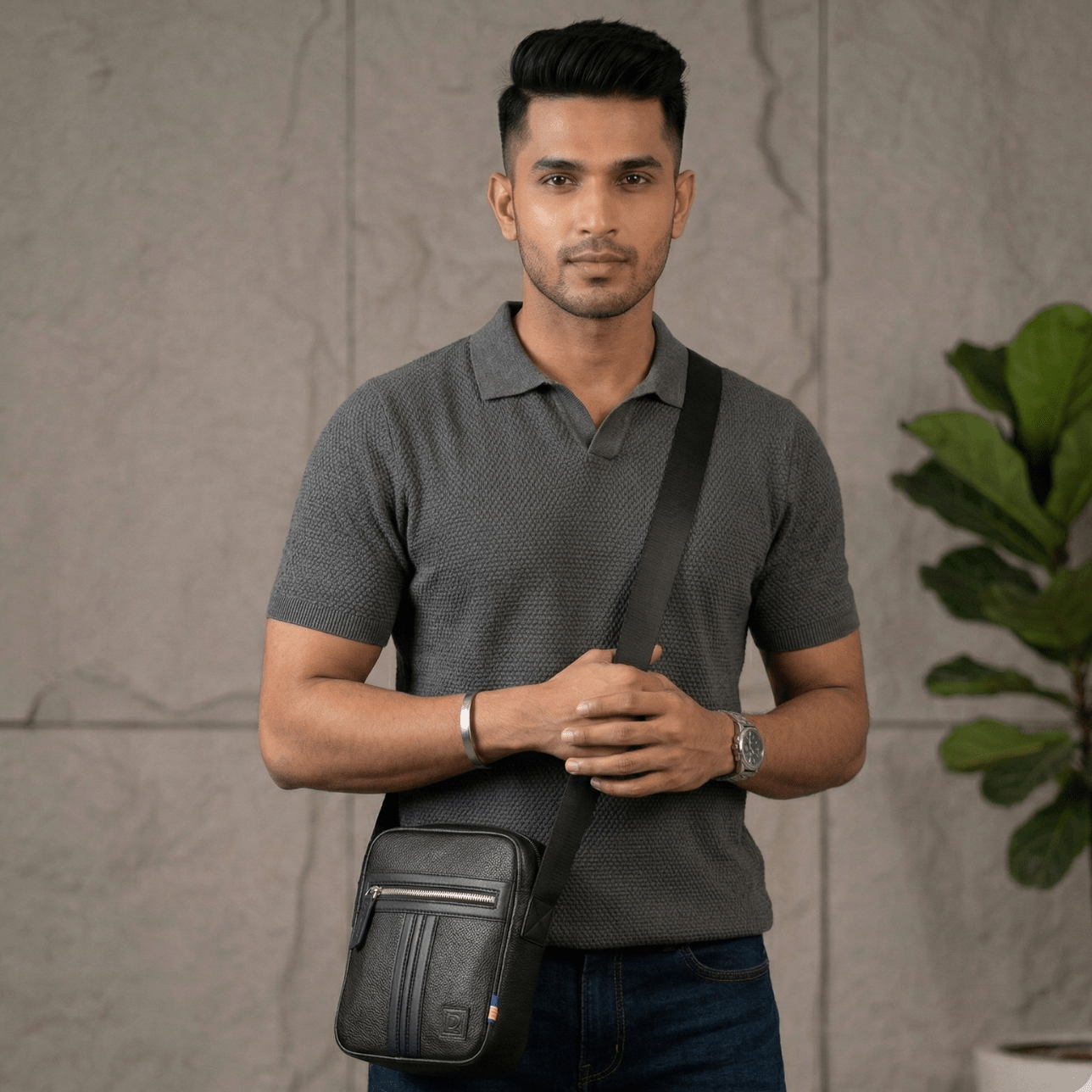 Heritage Striped Small Cross Body - Don Miller