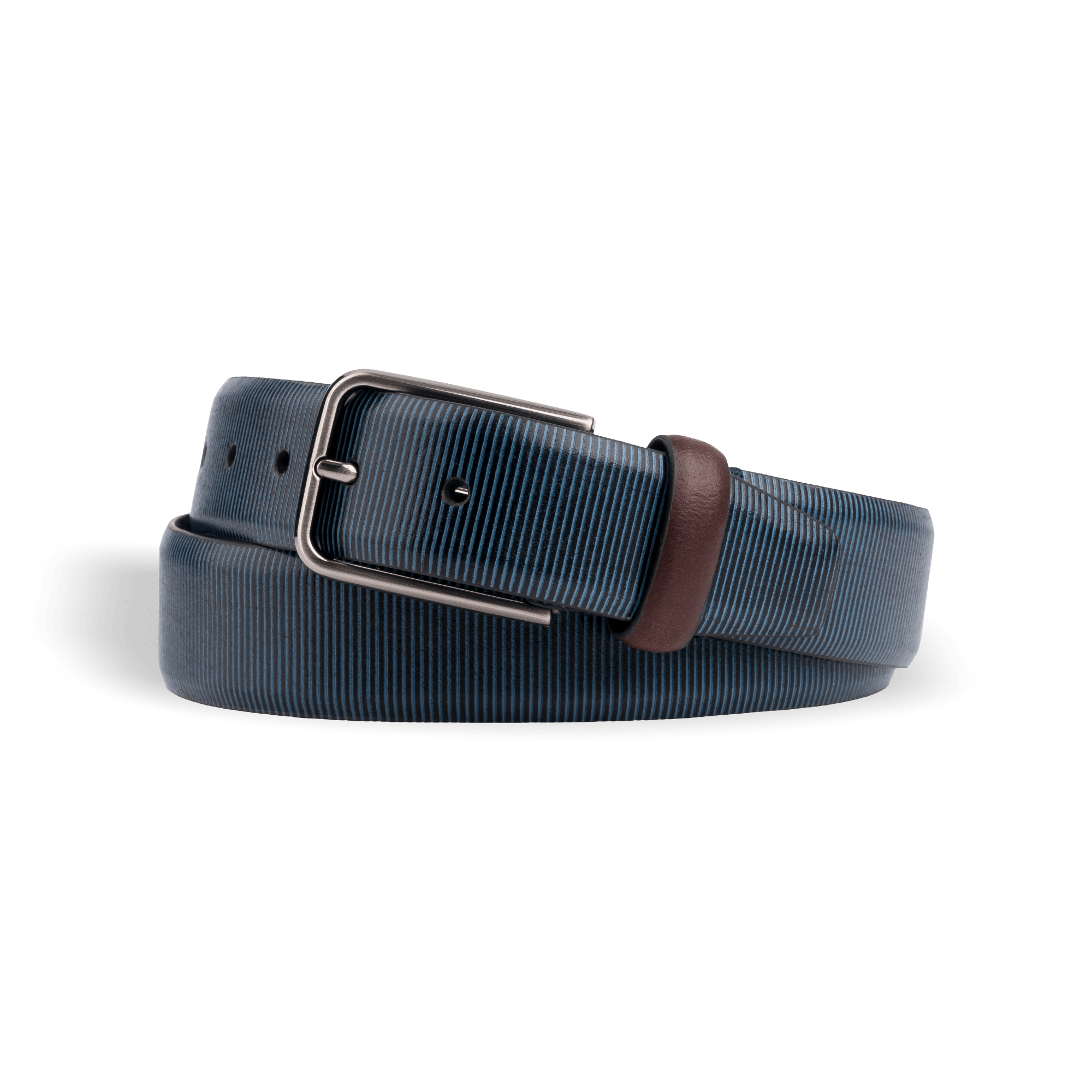 Polido Stripe Formal Leather Belt - Don Miller