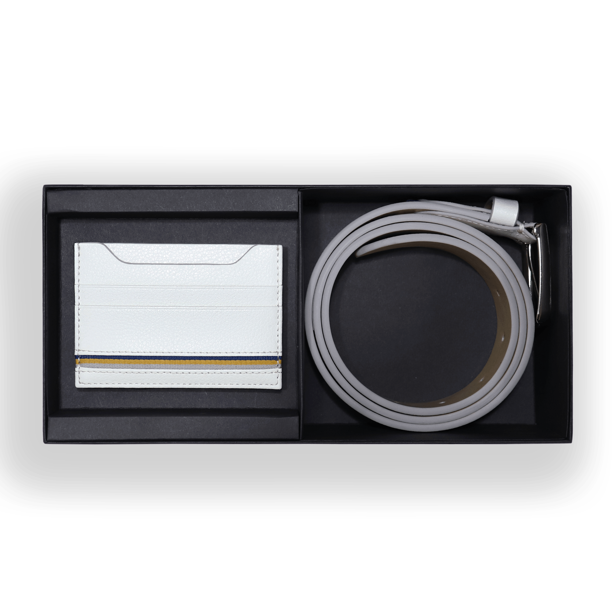 Signature Stripe Card Case and Belt Gift Set - Don Miller
