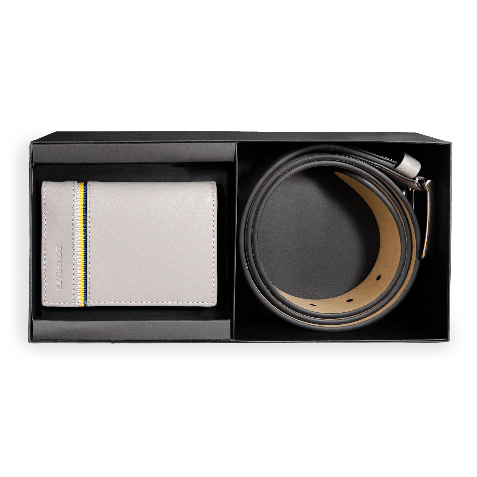 Signature Stripe Slim Card Case and Belt Gift Set - Don Miller