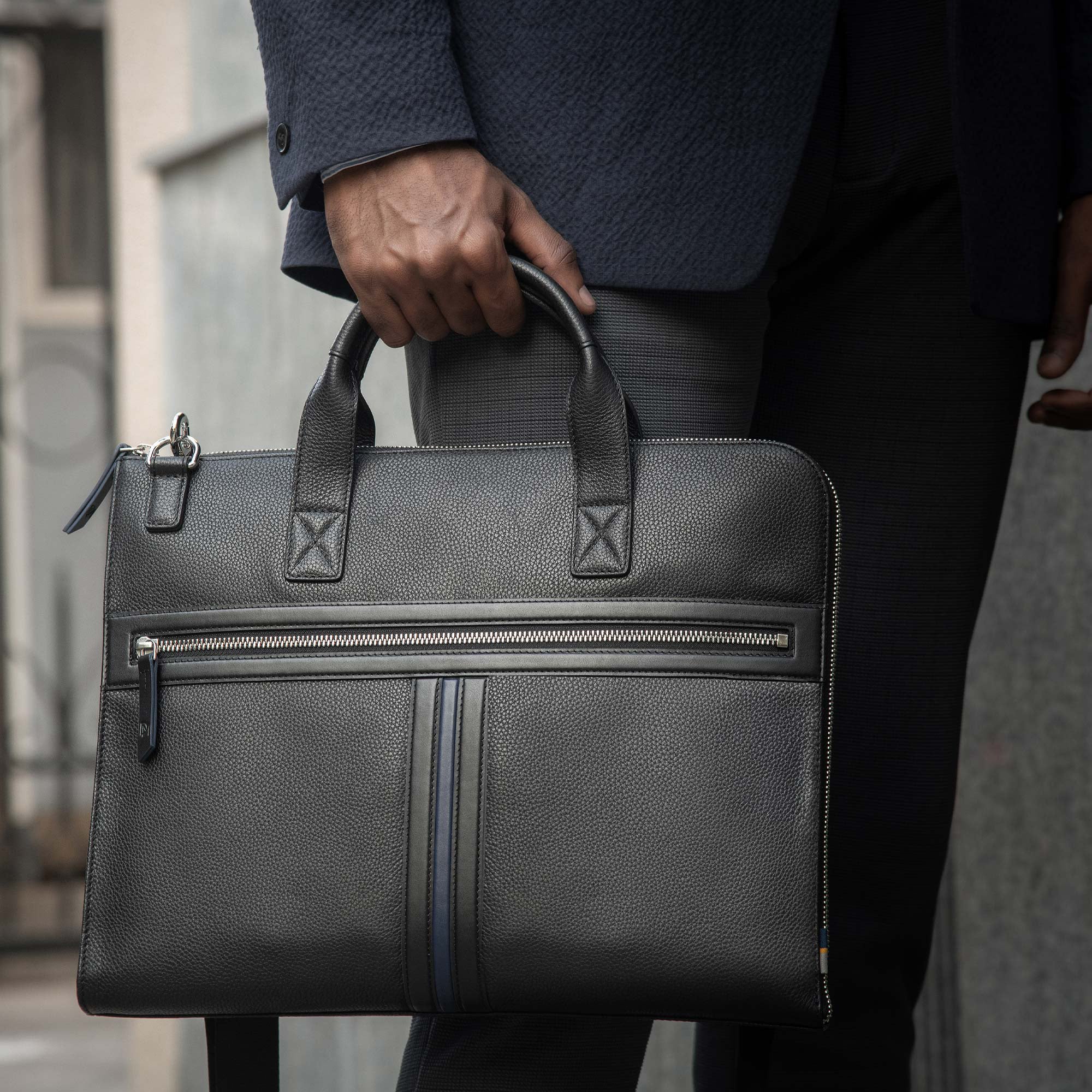Heritage Striped Portfolio Bag