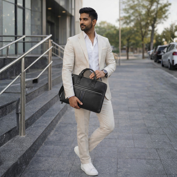 Heritage Striped Portfolio Bag