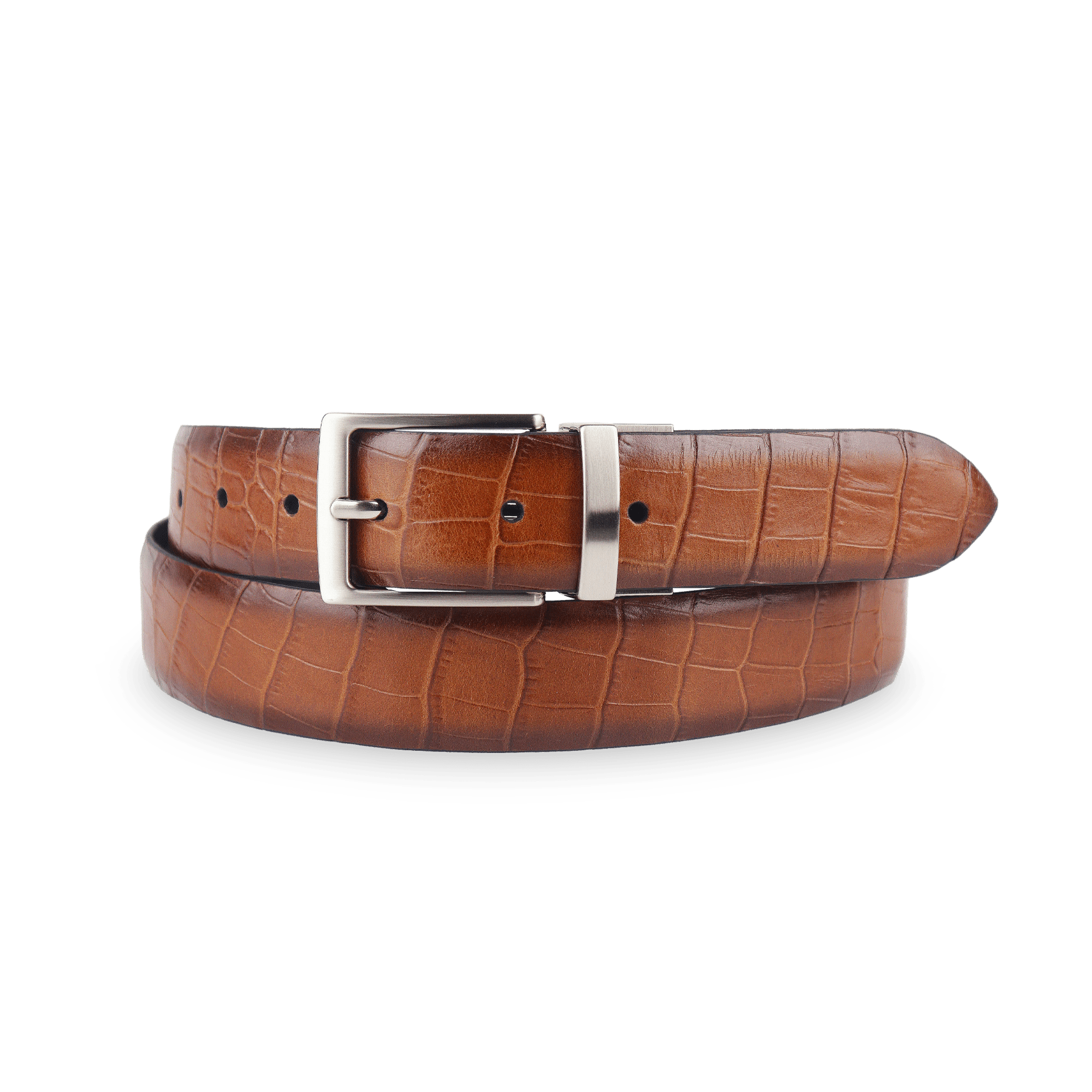 Adrian Croco Reversible Formal Leather Belt - Don Miller
