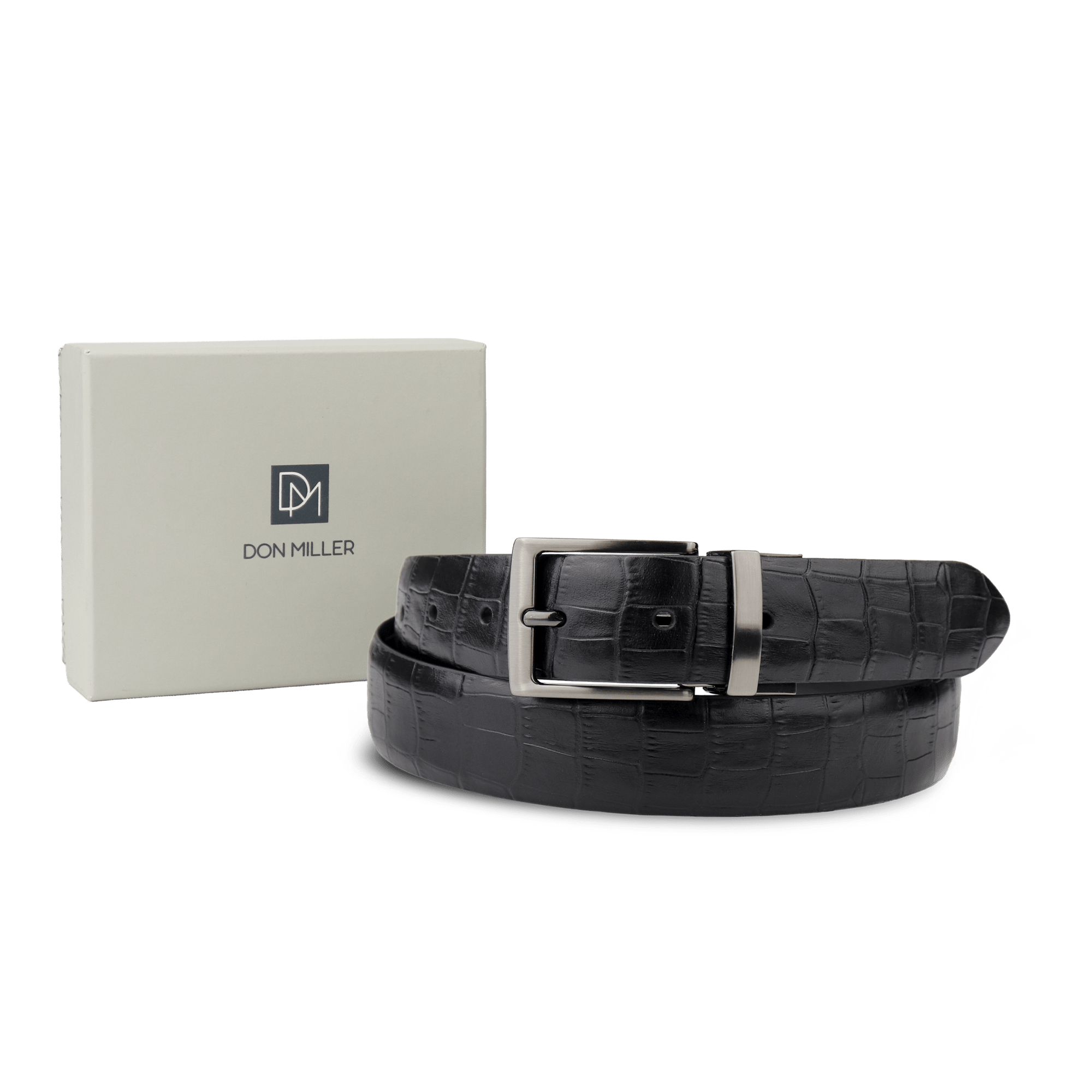 Adrian Croco Reversible Formal Leather Belt - Don Miller