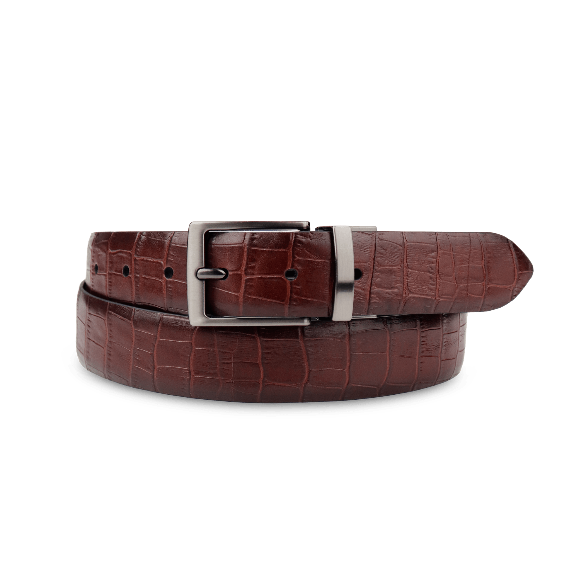 Adrian Croco Reversible Formal Leather Belt - Don Miller