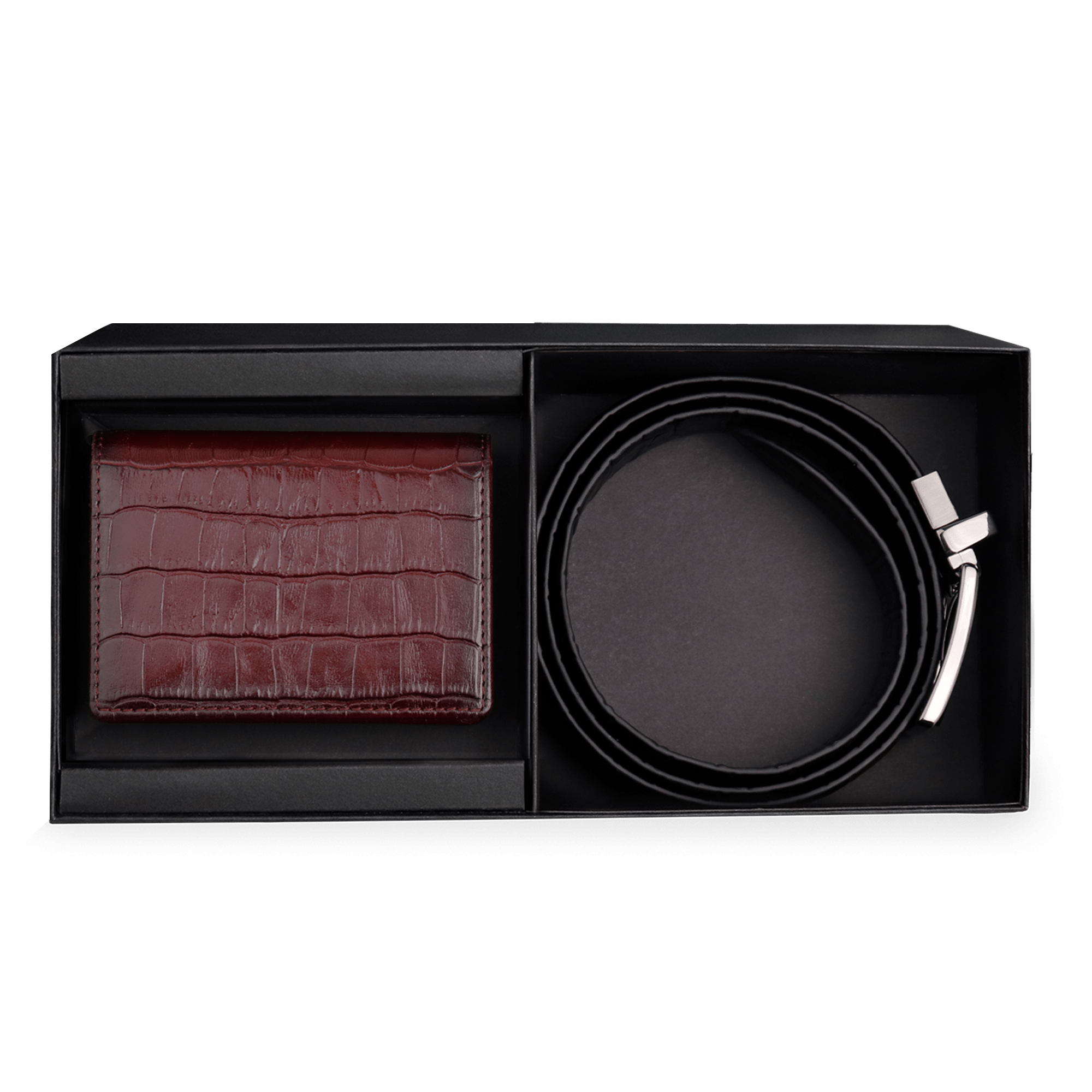 Adrian Croco Reversible Formal Leather Belt & Urban Croco Duofold Gift Set - Don Miller