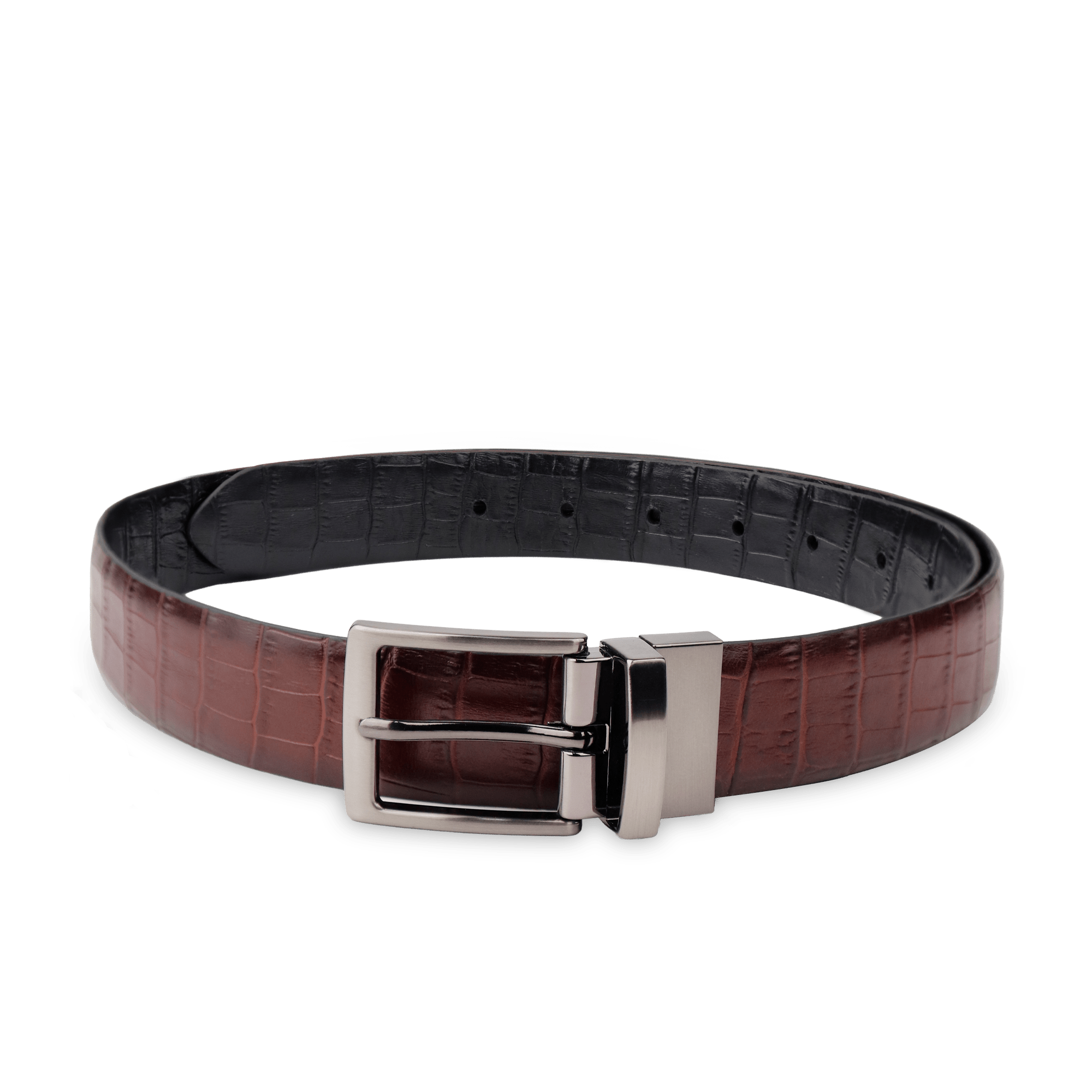Adrian Croco Reversible Formal Leather Belt & Urban Croco Duofold Gift Set - Don Miller