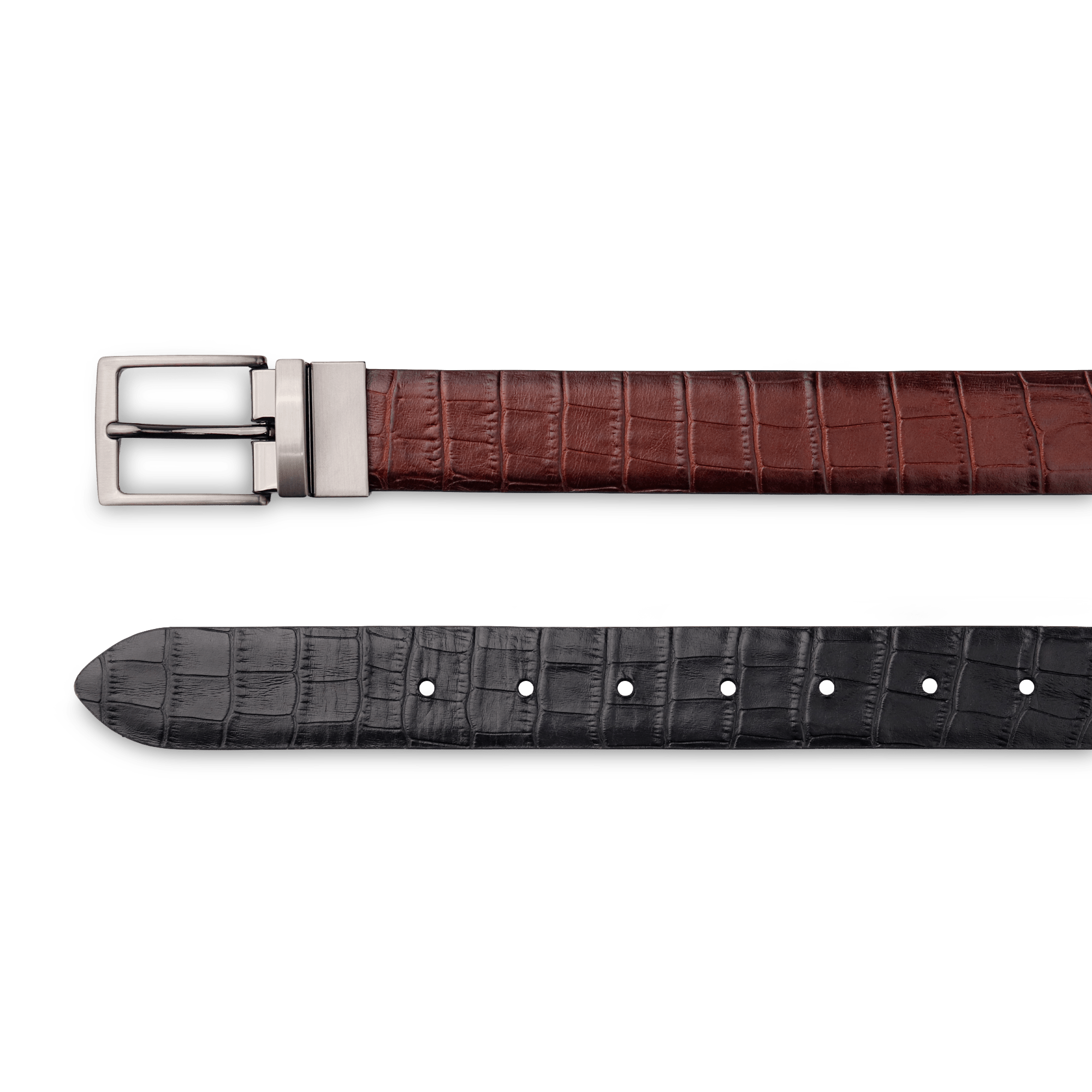 Adrian Croco Reversible Formal Leather Belt & Urban Croco Duofold Gift Set - Don Miller