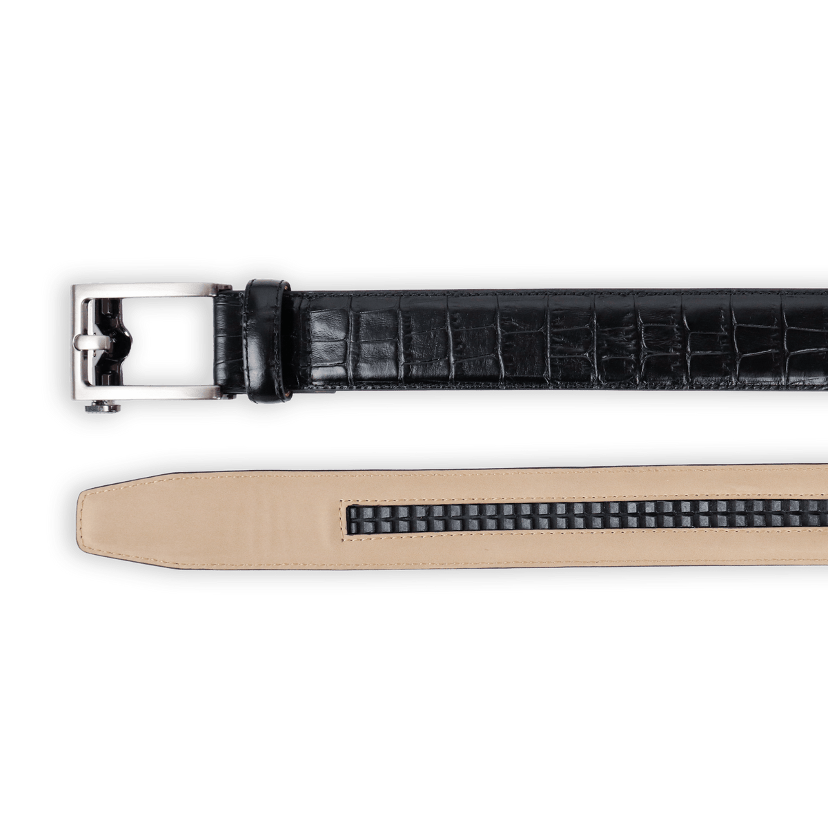 Adrian Croco Track Leather Belt - Don Miller