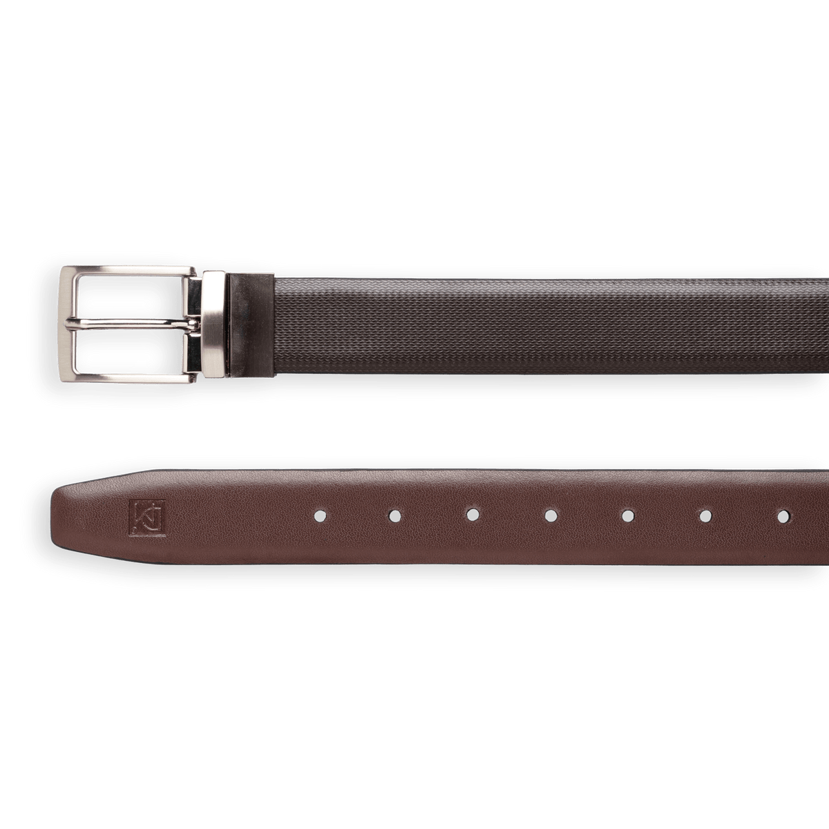 Cyber Weave Formal Reversible Leather Belt - Don Miller