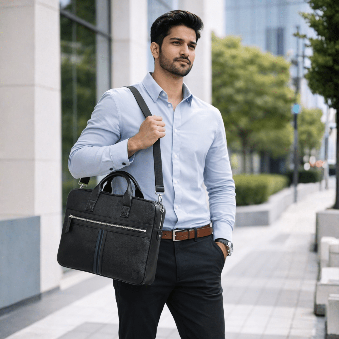 Heritage Striped Laptop Bag - Don Miller