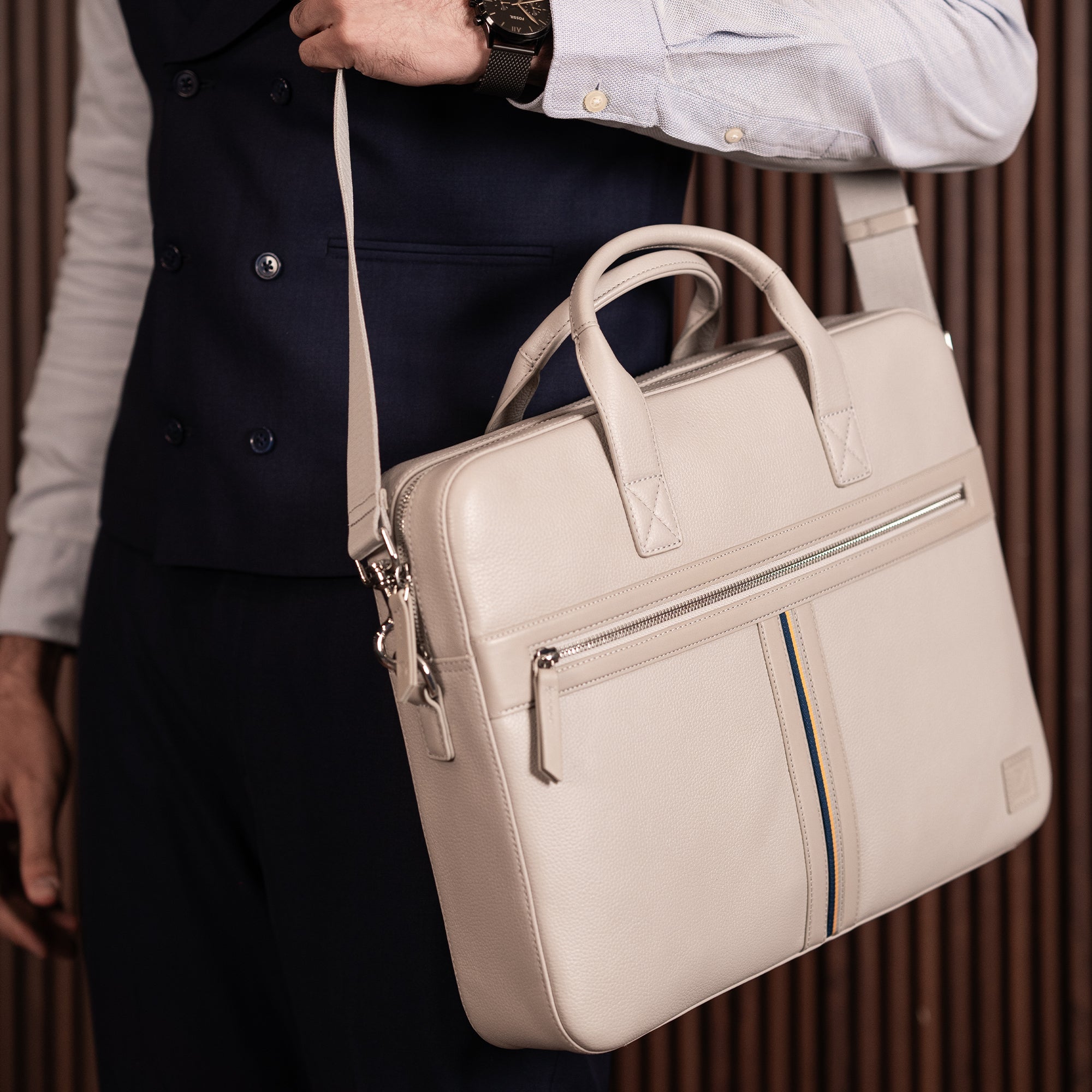 Heritage Striped Laptop Bag - Don Miller