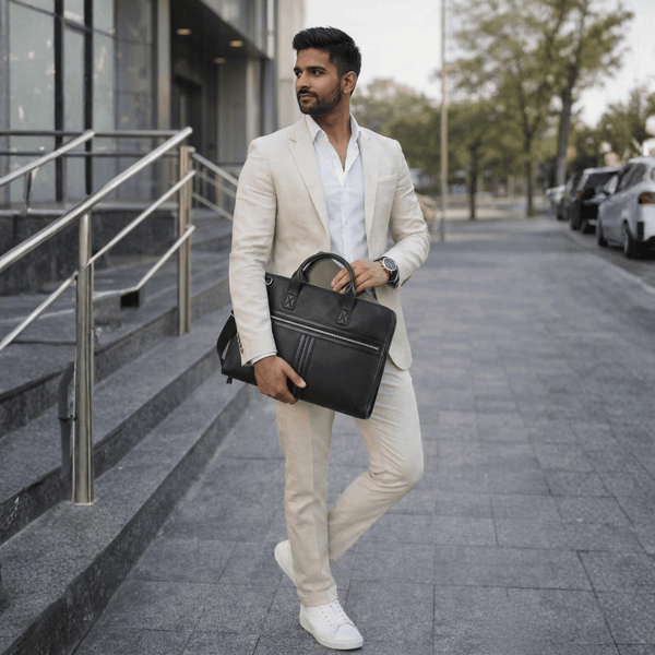 Heritage Striped Portfolio Bag