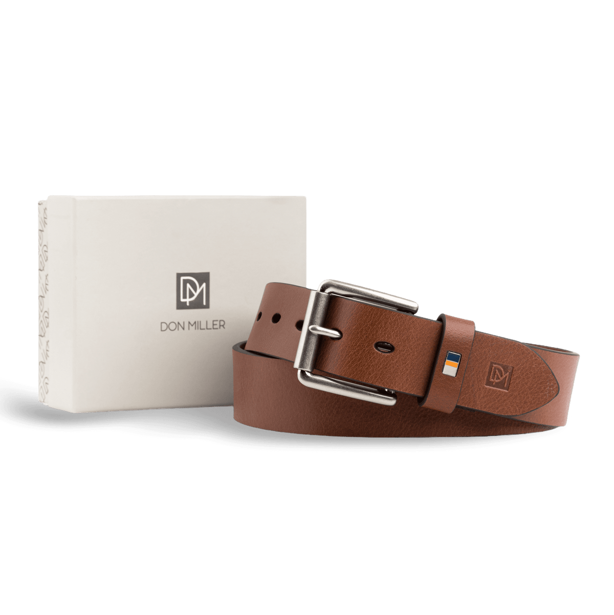Insignia Roller Buckle Casual Leather Belt - Don Miller