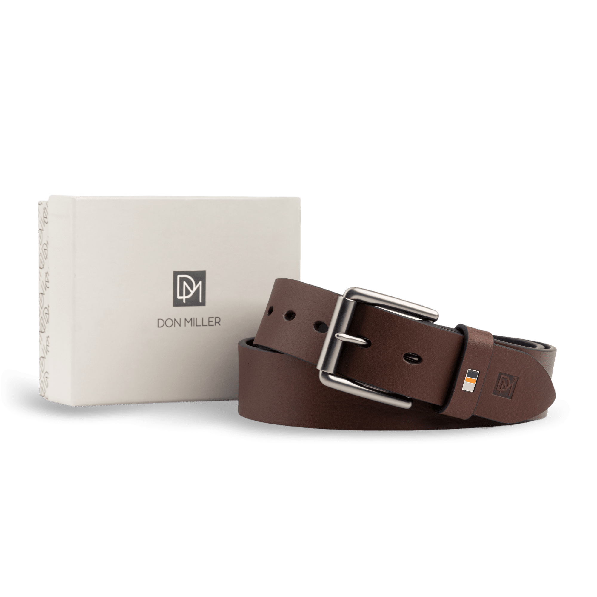 Insignia Roller Buckle Casual Leather Belt - Don Miller