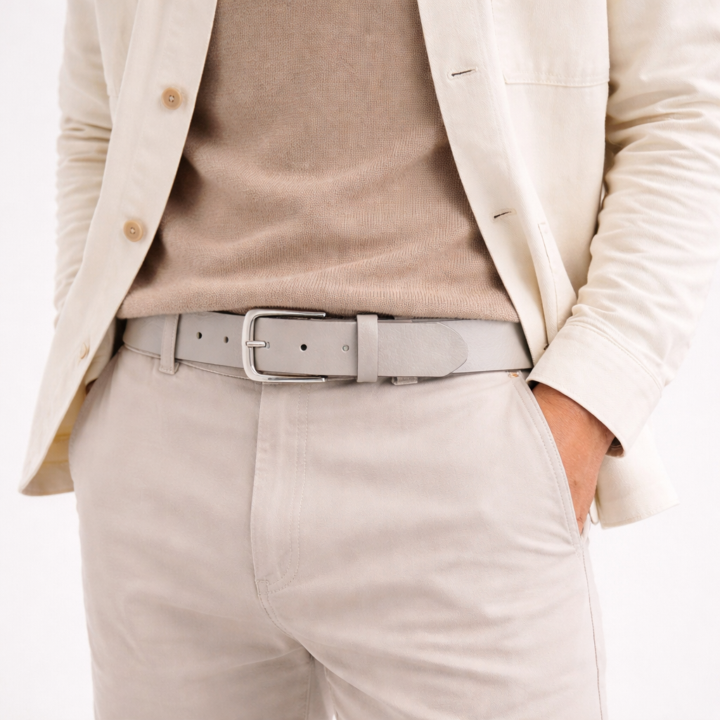 Signature Stripe Casual Leather Belt
