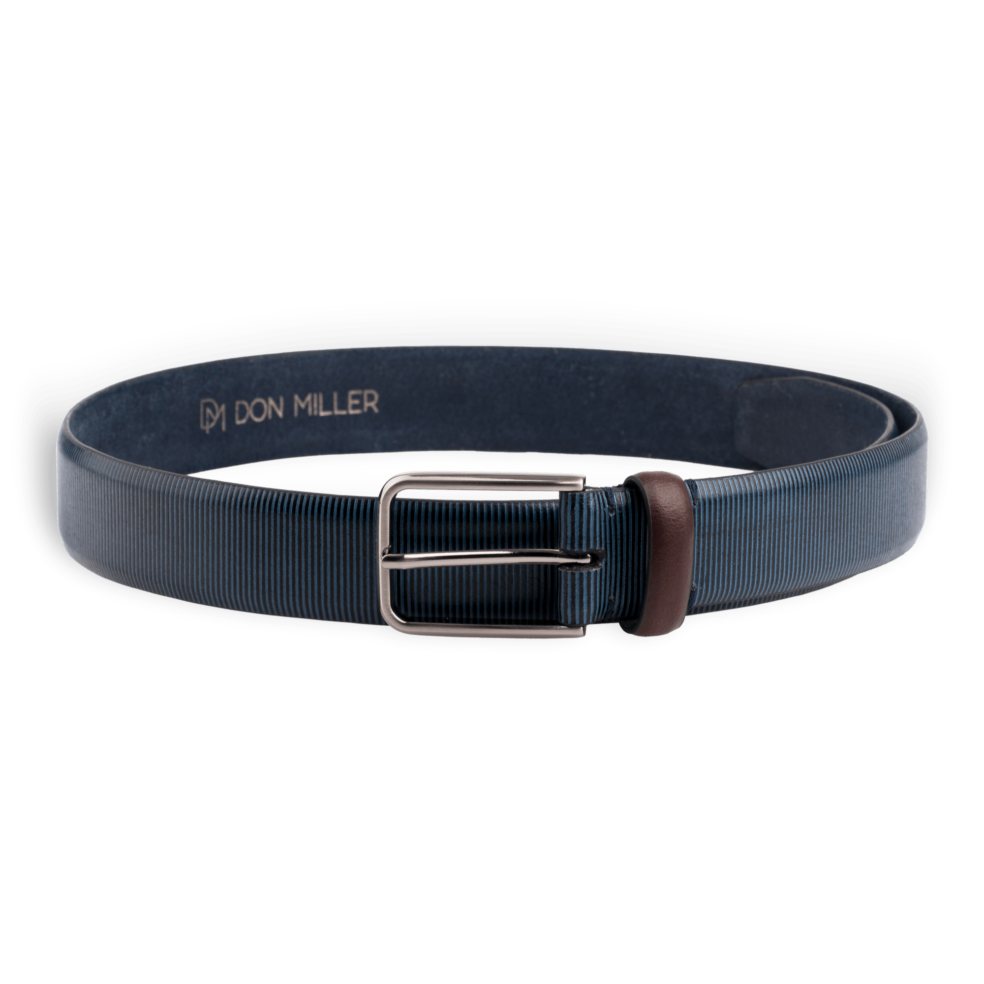 Polido Stripe Formal Leather Belt - Don Miller