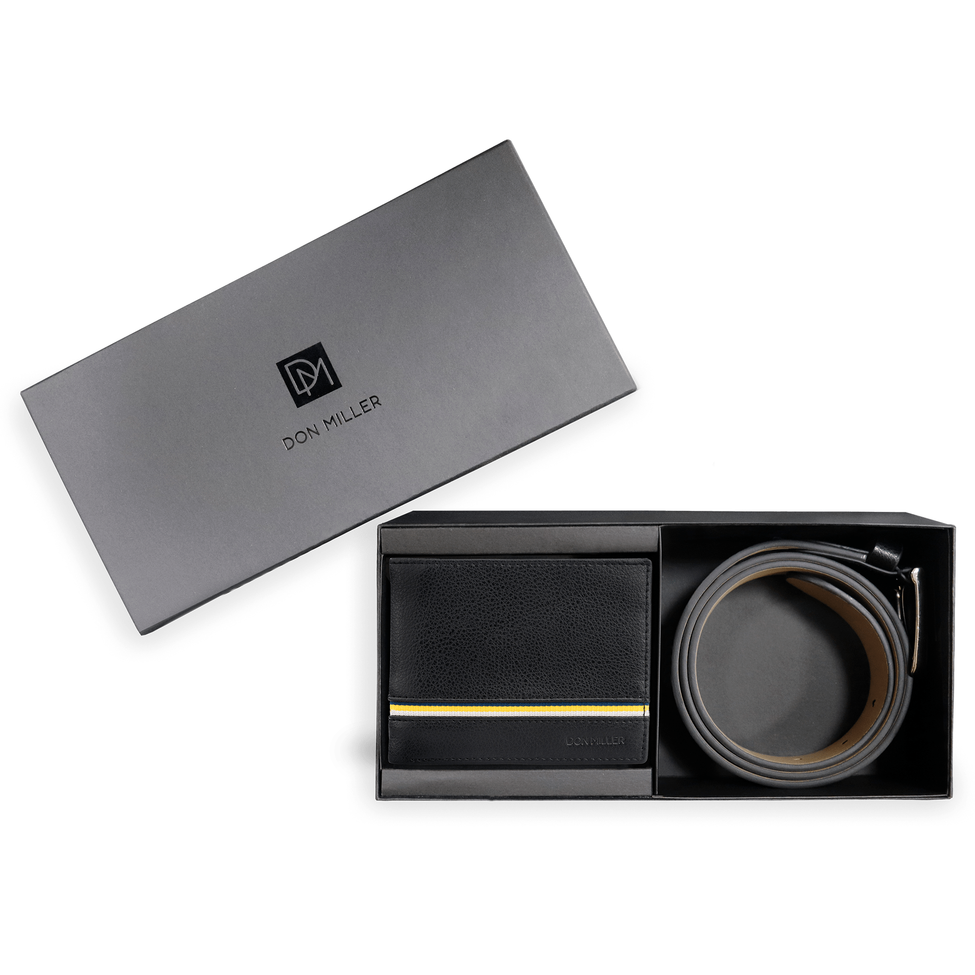Signature Stripe Bifold and Belt Gift Set - Don Miller