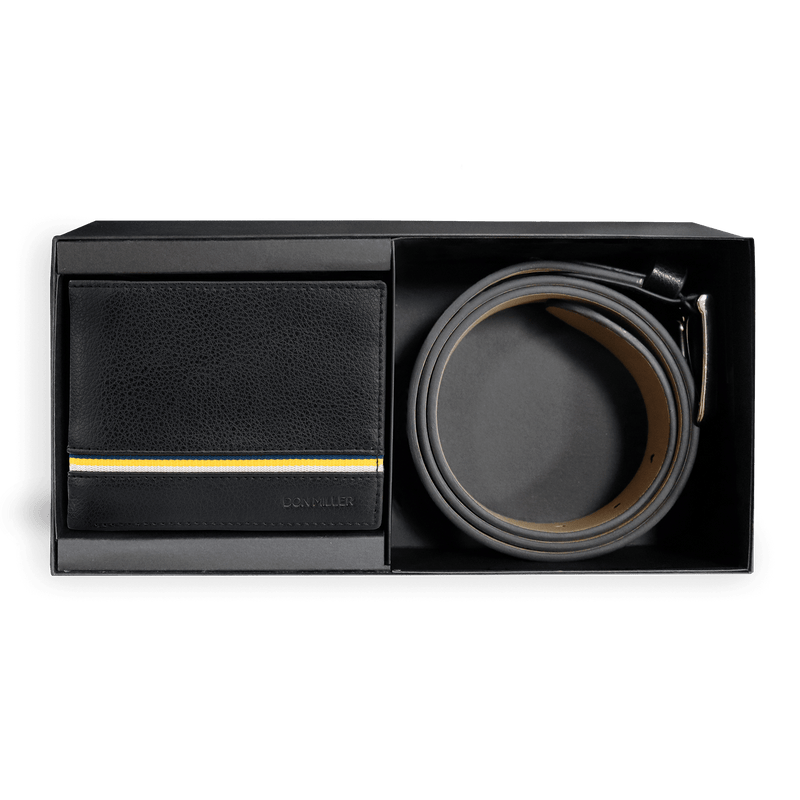 Signature Stripe Bifold and Belt Gift Set - Don Miller