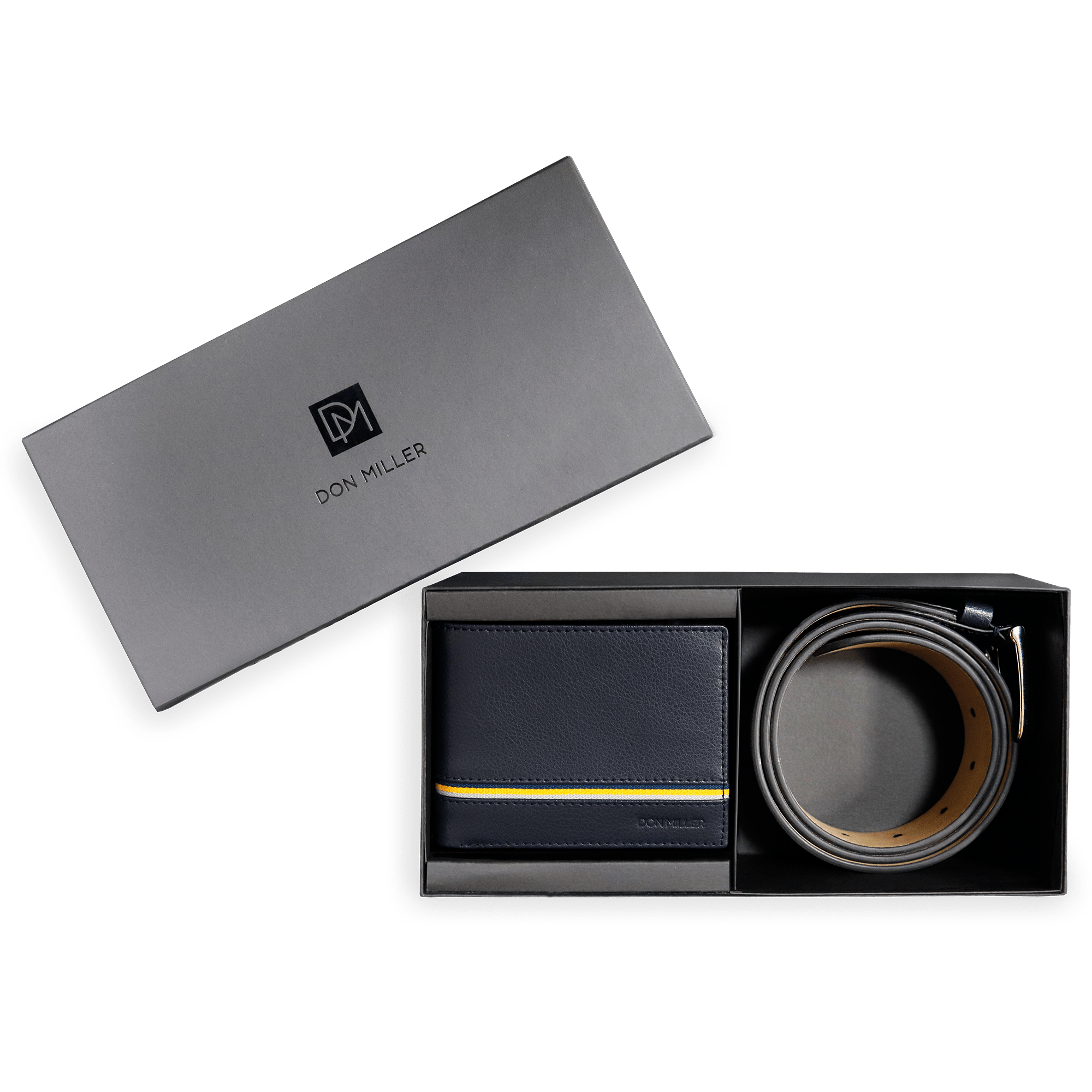 Signature Stripe Bifold and Belt Gift Set - Don Miller