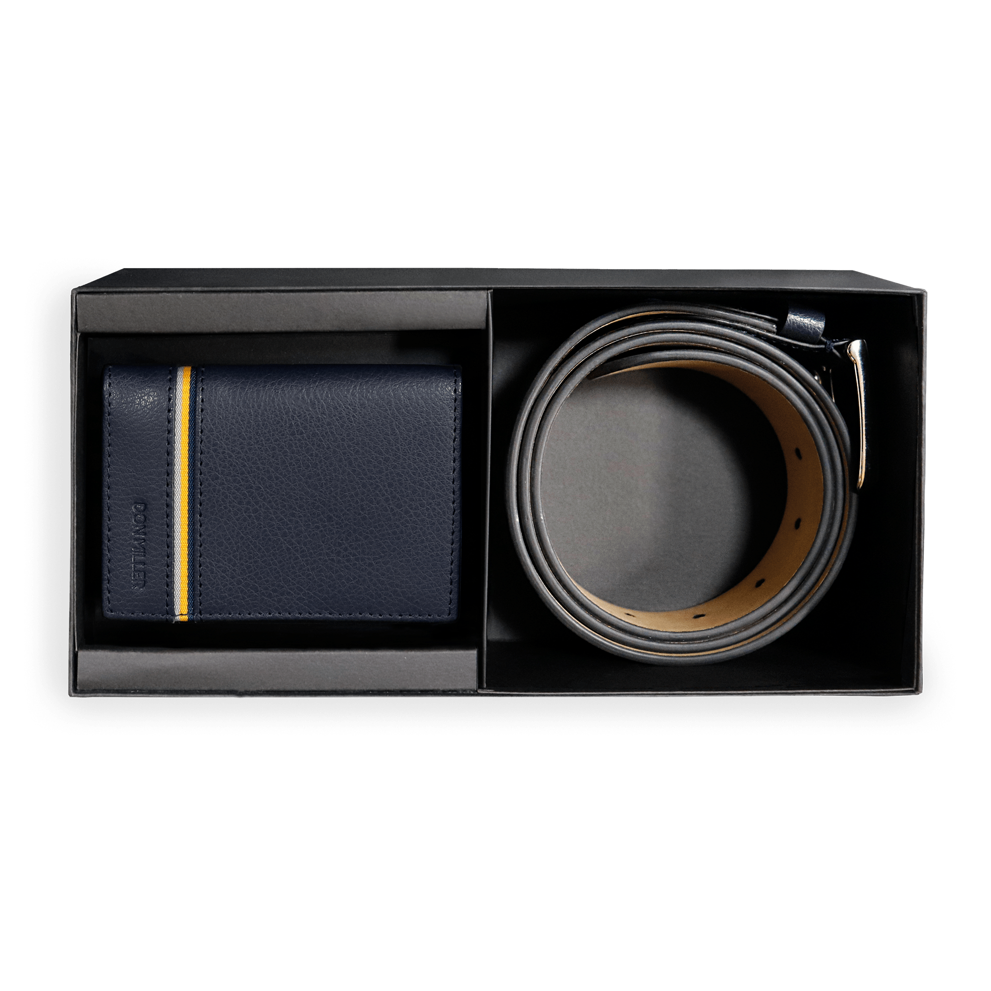 Signature Stripe Slim Card Case and Belt Gift Set - Don Miller