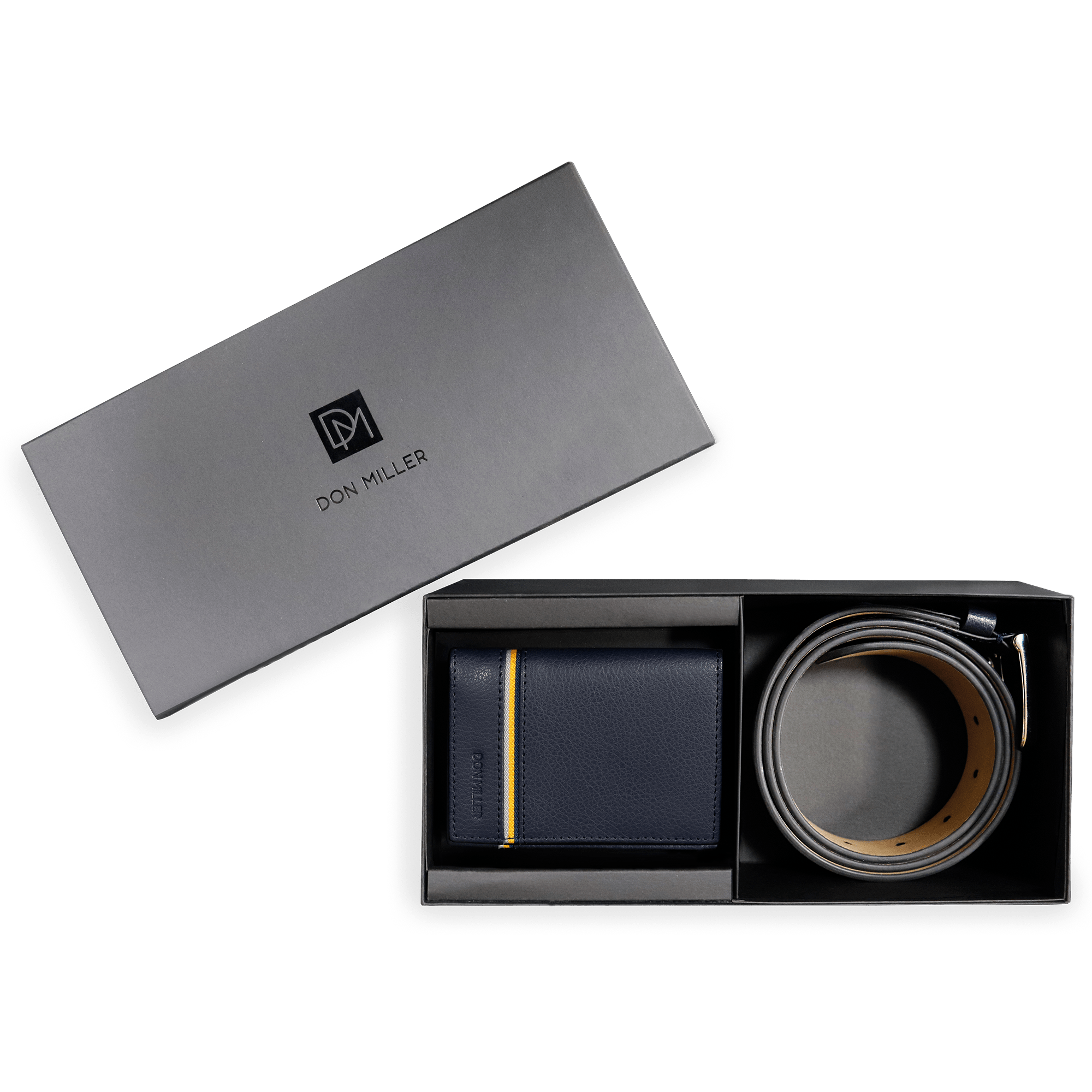 Signature Stripe Slim Card Case and Belt Gift Set - Don Miller