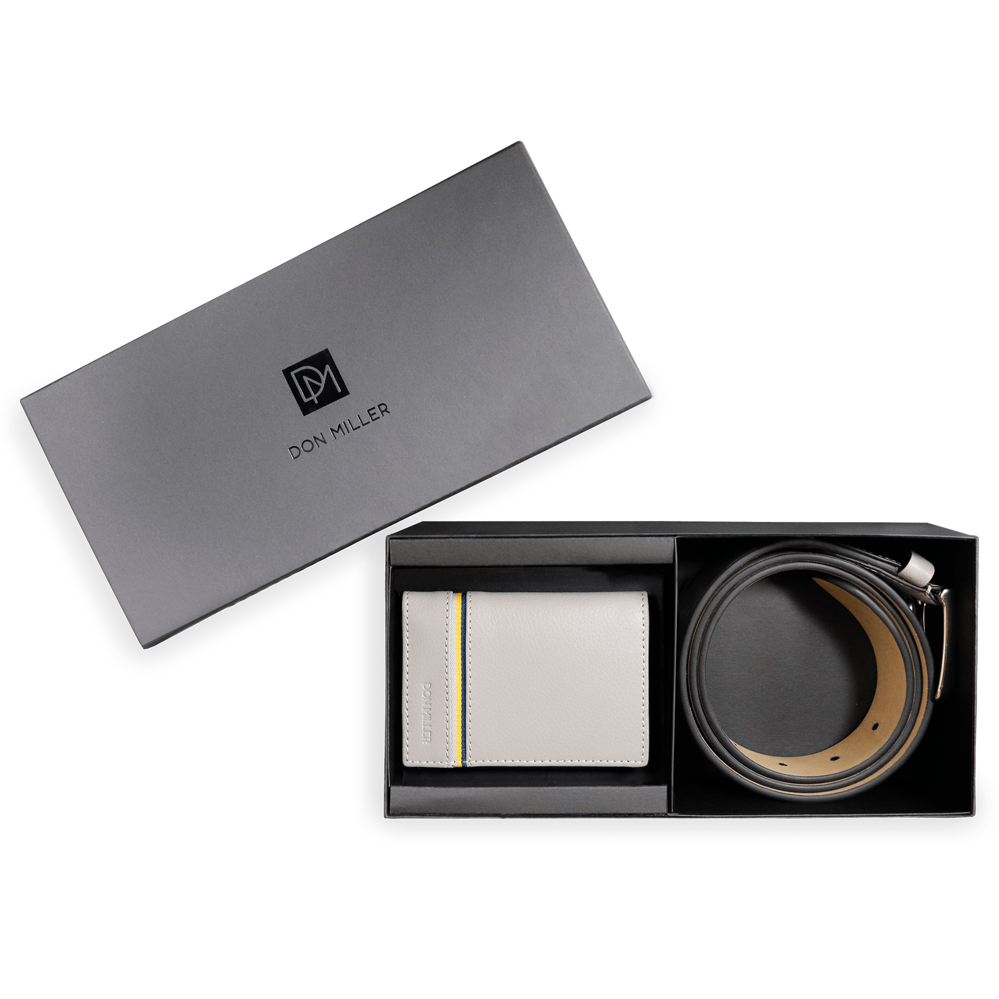Signature Stripe Slim Card Case and Belt Gift Set - Don Miller
