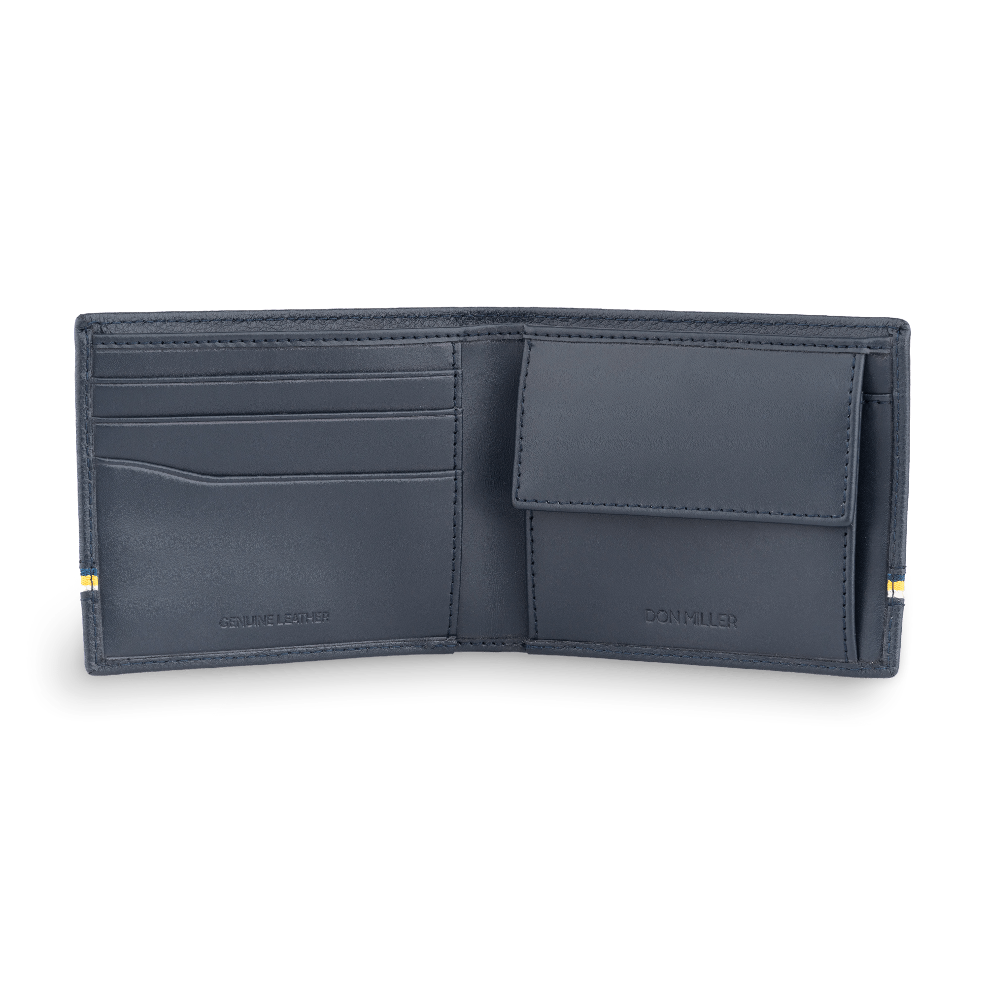 Signature Stripe Slimfold Coin Pocket Wallet - Don Miller